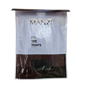 Manzi Shinny Sheer Pantyhose Tights‎ 2-Pack Size L/X-Large, 1-Black 1-Nude Pair